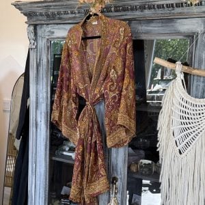 Kimono från Malkaa, lila/guld