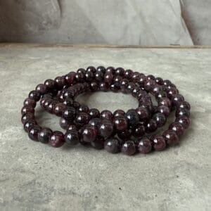 Granat, armband 6 mm