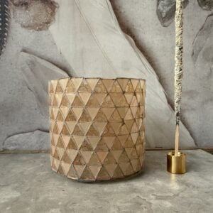 Värmeljushållare med mosaik trianglar