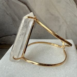 Lemurian Quartz, justerbart armband guld