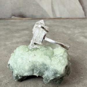Lemurian Quartz, justerbar ring silver (A)