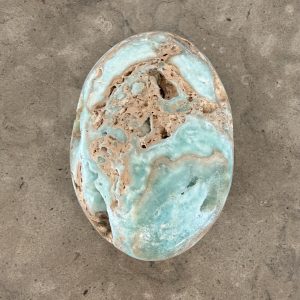 Karibisk Blå Kalcit, palmstone (B)