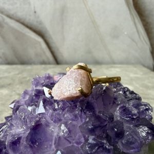 Rosa Ametist, justerbar ring (B)