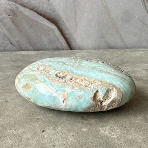 Karibisk Blå Kalcit, palmstone (C)