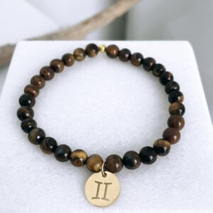 Zodiac armband: Tvillingarna - Tigeröga