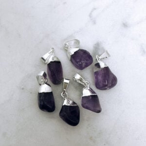 Ametist, hänge silver