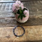 Sodalit, armband lotusblomma guld