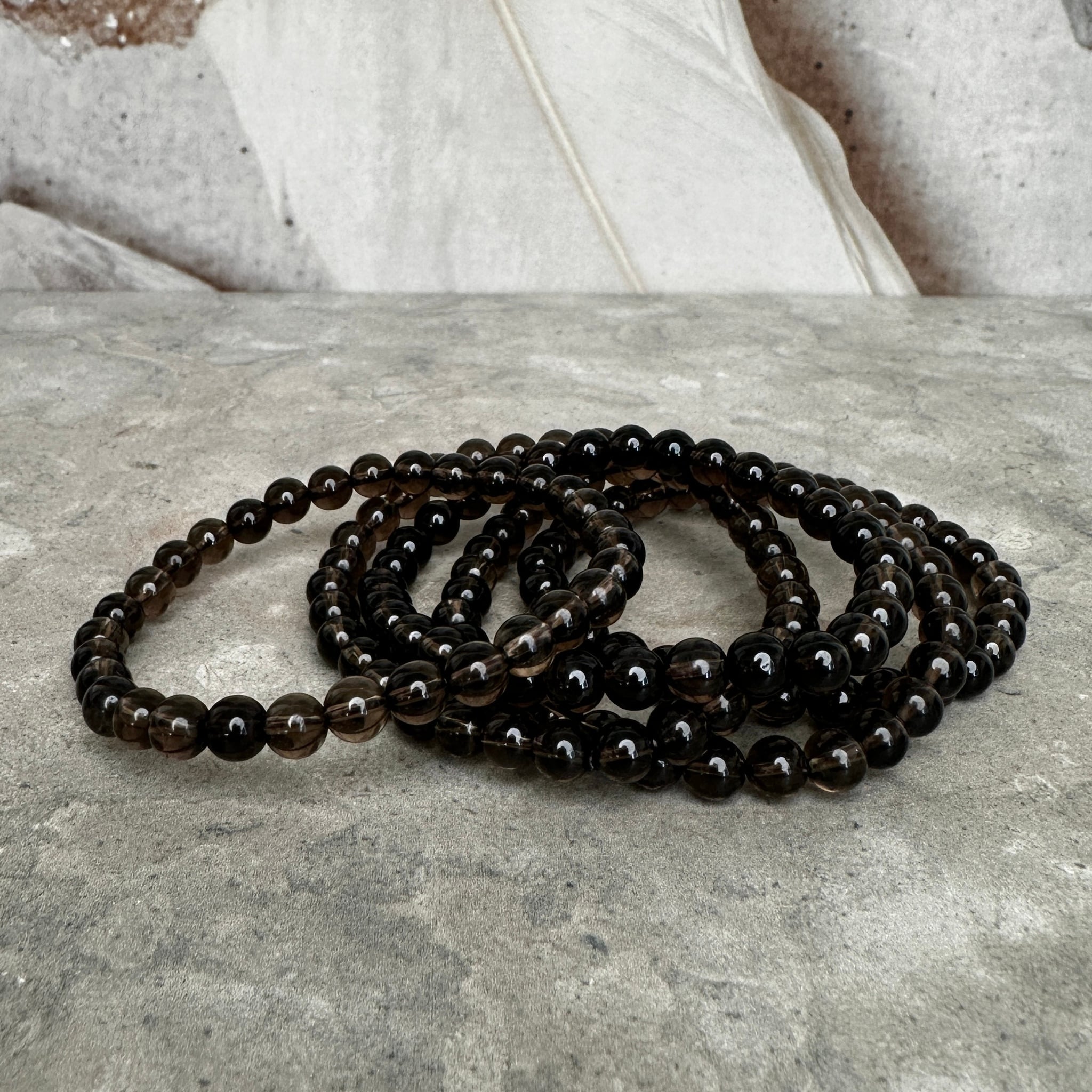 Rökkvarts, armband 6 mm