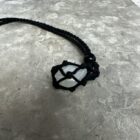 Halsband för kristall i Makramé, svart