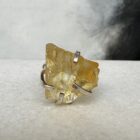 Citrin naturligt upphettad, justerbara ringar silver