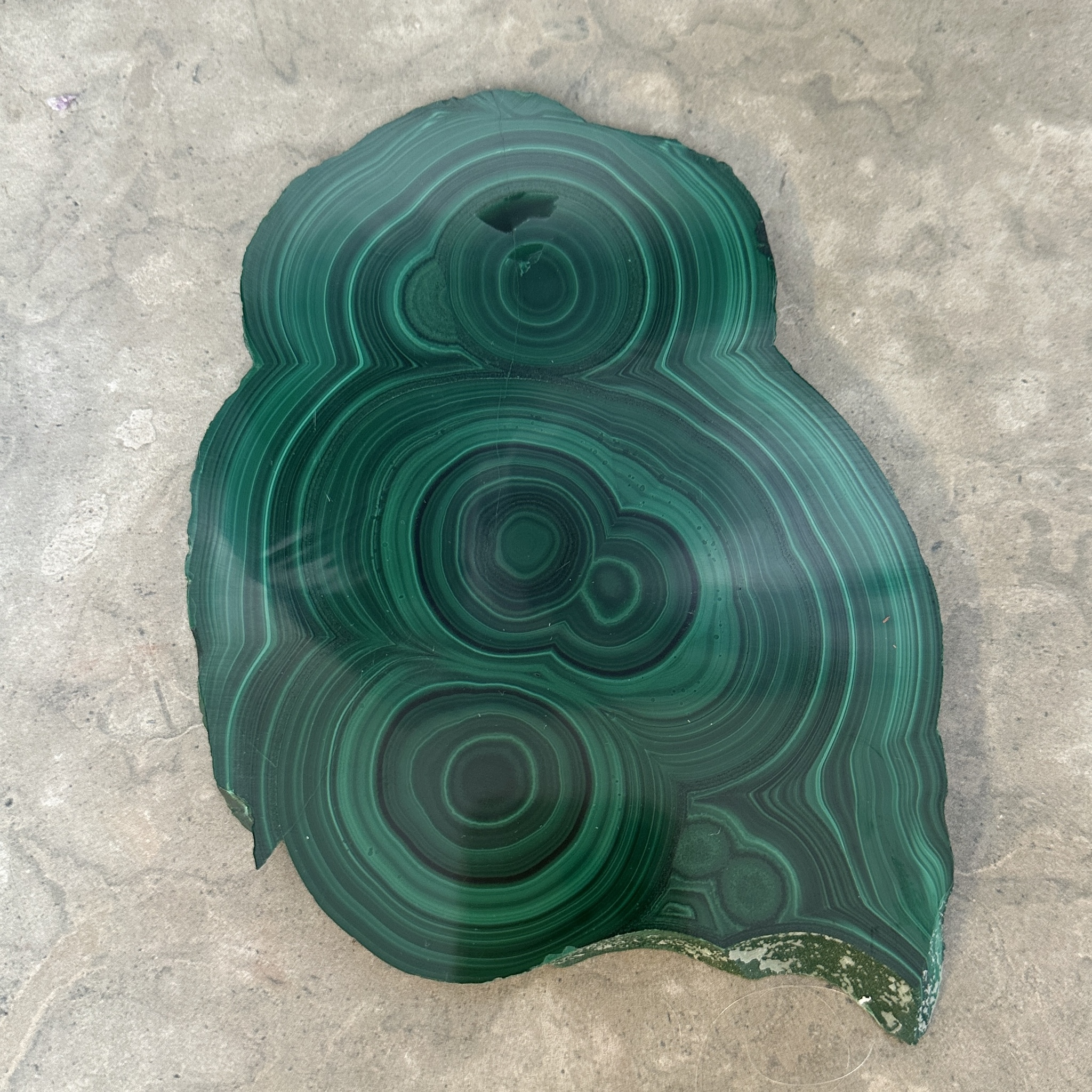 Malakit, slab / skiva